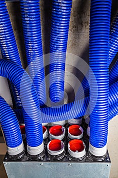 Modern air ventilation system in passive house for energy efficiency