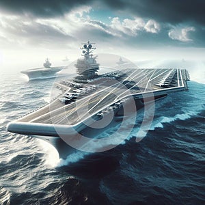 Modern aircraft carriers sail the oceans 4