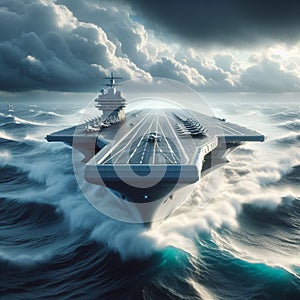 Modern aircraft carriers sail the oceans 7