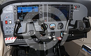 Modern aircraft cockpit
