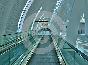 Modern airport interior