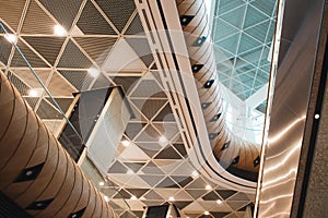 Modern airport terminal in Baku, stylish interior