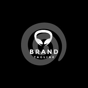 Modern Alien Head Silhouette Logo Design