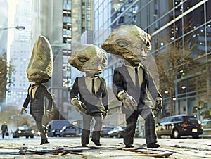 Modern aliens in the city