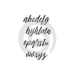 Modern Alphabet brush calligraphy. Handwritten ink lettering.English Alphabet.Modern calligraphy font. Vector letters isolated.