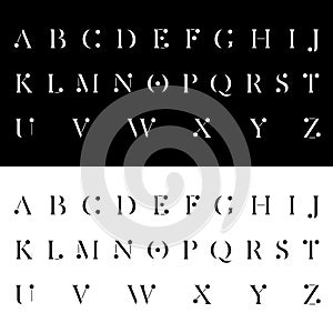 Modern alphabetic fonts vector illustration photo