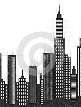 Modern American City Buildings And Skyscrapers