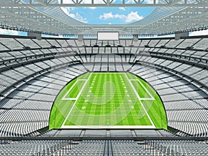 Modern American football Stadium with white seats