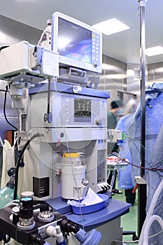 Modern anesthetic station with monitor photo