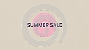 Modern animated banner for summer sale advertising. Animation banner