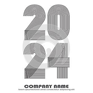 Modern Annual report background vector illustration. Minimal abstract graphic design. Trendy 2024 for banner poster greeting card