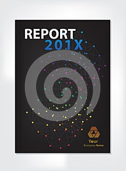 Modern Annual report Cover design vector geometric spectrum