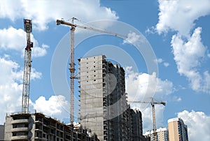 Modern apartment building construction