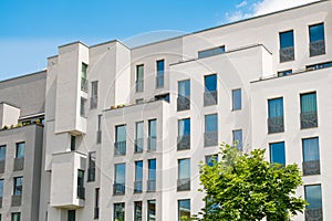 Modern apartment building facade , new apartment buildings exterior photo