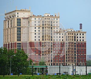 Modern apartment building, ulitsa Dybenko 8, St. Petersburg, Russia