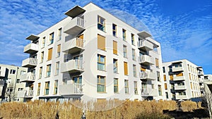 Modern apartment buildings block of flats