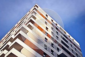 Modern apartment buildings exteriors