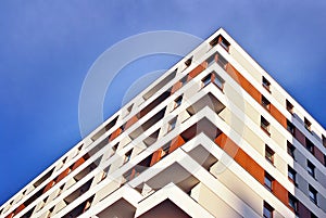 Modern apartment buildings exteriors