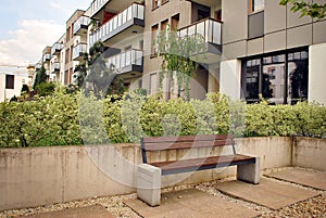 Modern apartment buildings exteriors. Facade of a modern apartment building.