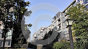 A modern apartment complex in China