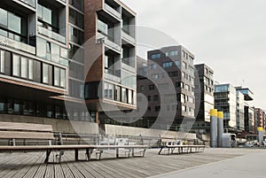 Modern Apartment Houses In the Waterfront, Hafencity, Hamburg