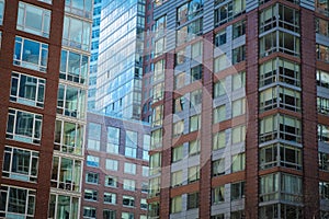 Modern apartment and office buildings