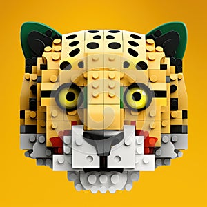 Modern App Logo With Jaguar And Lego Face