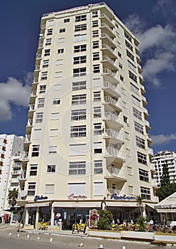 Typical touristical building in Armacao de Pera, Algarve - Portugal