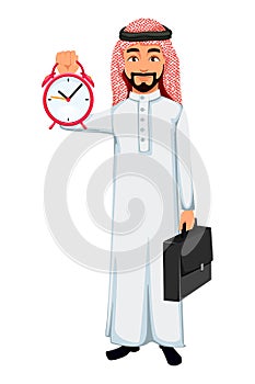 Modern Arab business man cartoon character