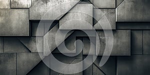 Modern architectural abstract: geometric concrete patterns