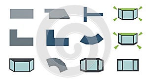 Modern Architectural Elements and Geometric Shapes Vector Set