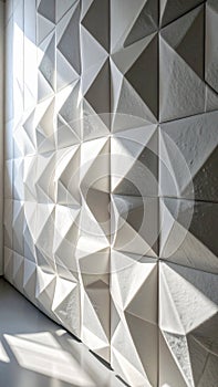 Modern Architectural Wall with Geometric Texture