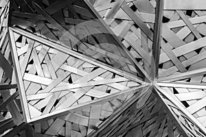 Modern architecture black and white steel, architectural design, architecture background concept.