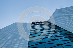 Modern architecture office building and blue sky