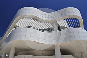 Modern architecture of curved building