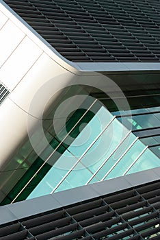 Modern Architecture Detail - Glass and Metal Facade