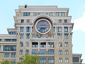 Modern architecture. A high-rise residential house in Moscow July, 2014.