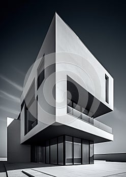 Modern Architecture House Exterior Study Design. Generative AI