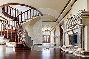 Modern architecture interior with classic elegant luxury hallway