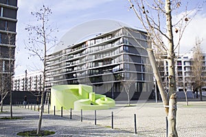 Modern architecture in the Park of Nations in Lisbon, Portugal