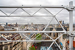 Modern architecture and scenic view from Centre Pompidou in Paris