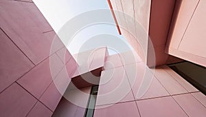 Modern Architecture in Soft Pink Tones photo