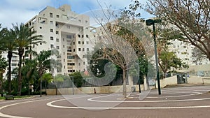 Modern architecture of the streets of Tel Aviv. Israel