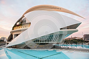Modern architecture, Valencia, Spain. Beautiful architectural structure
