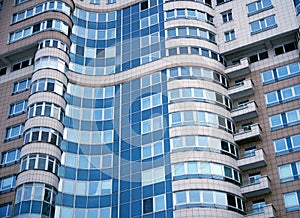 Modern architecture, windows, Minsk, Storozhevskaya street