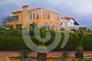 Modern architecture in Zichron Yaakov on mount Carmel Israel