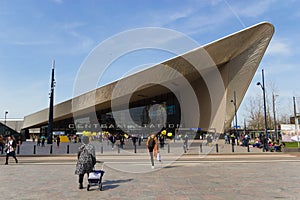 Modern architecure of Rotterdam central station