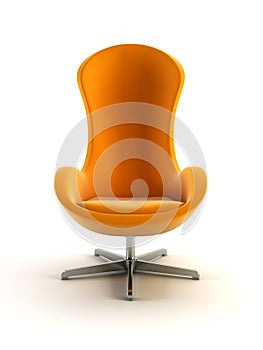 Modern armchair 3d rendering