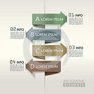 Modern arrow bar chart infographic elements
