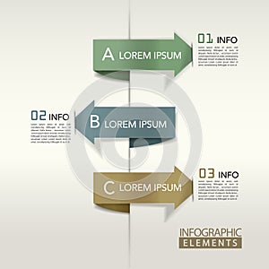 Modern arrow bar chart infographic elements